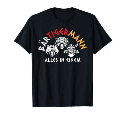 Bärtigemann Alles In Einem Lustig Bier Trink Spruch Herren T-Shirt von BK Bier Shirts Alkohol Sauf Biertrinker Geschenk