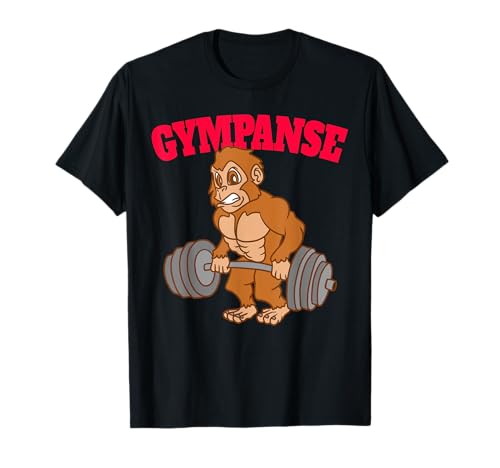 Gympanse Lustig Affe Gym Fitness Spruch Bodybuilder Männer T-Shirt von BK Bodybuilding Shirts Gym Sportler Geschenke