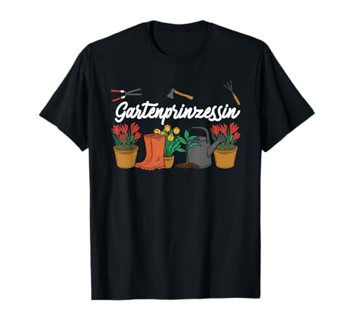 Gartenprinzessin Lustig Gartenarbeit Gärtnerin Frauen Damen T-Shirt von BK Gartenarbeit Shirts Gartenbau Gärtner Geschenke