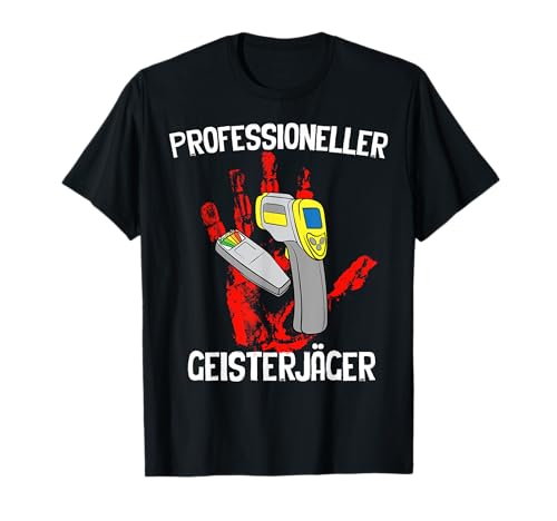 Professioneller Geisterjäger Lustig Halloween Kostüm Männer T-Shirt von BK Halloween Shirts Kostüm Männer Frauen Kinder