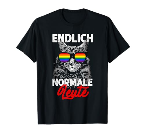 Endlich Normale Leute LGBTQ Gay Lesbisch Queer Herren Damen T-Shirt von BK LGBT Shirts Gay Lesbisch Queer Pride Geschenke