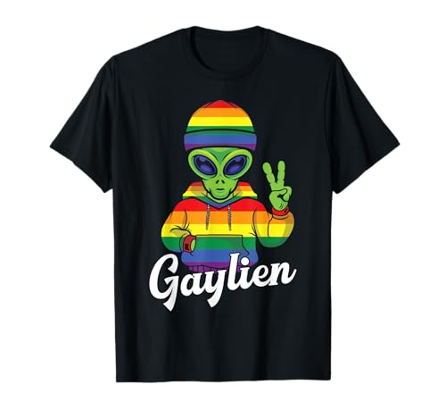 Gaylien Lustig Gay LGBTQ Pride Regenbogen Herren Damen T-Shirt von BK LGBT Shirts Gay Lesbisch Queer Pride Geschenke