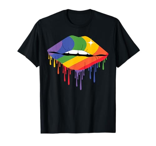 LGBTQ Pride Lippen Gay Lesbisch Queer Trans Herren Damen T-Shirt von BK LGBT Shirts Gay Lesbisch Queer Pride Geschenke
