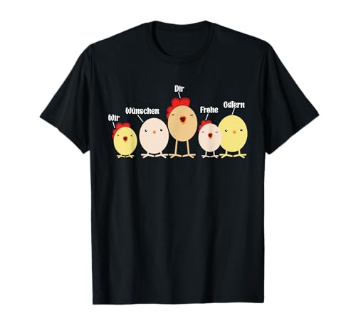 Wir Wünschen Dir Frohe Ostern Ostern Huhn Frau Männer Kinder T-Shirt von BK Ostern Shirts Hase Frau Männer Kinder Geschenk