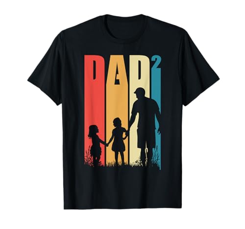 Dad 2 Kinder Lustig Vater Vatertag Geschenk Herren Männer T-Shirt von BK Vater Shirts Papa Vati Vatertag Geschenke