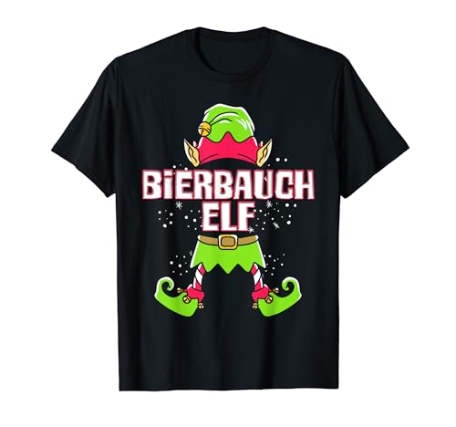 Bierbauch Elf Elfenfamilie Kostüm Weihnachten Männer Herren T-Shirt von BK Weihnachten Shirts Frau Männer Kinder Geschenk