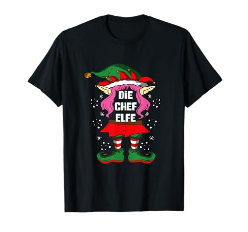 Die Chef Elfe Lustig Weihnachten Boss Kostüm Frauen Damen T-Shirt von BK Weihnachten Shirts Frau Männer Kinder Geschenk