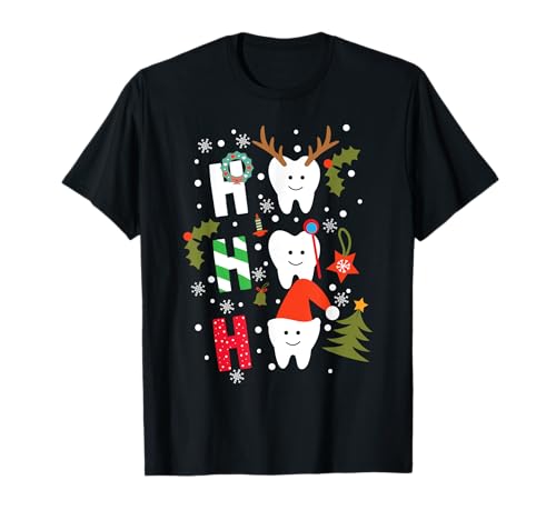 Ho Ho Ho Zahnarzt Kostüm Weihnachten Geschenke Herren Damen T-Shirt von BK Weihnachten Shirts Frau Männer Kinder Geschenk