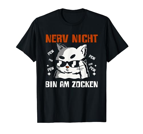 Nerv Nicht Bin Am Zocken Videospieler Gamer Zocker Männer T-Shirt von BK Zocker Shirts Gaming Videospiel Gamer Geschenke