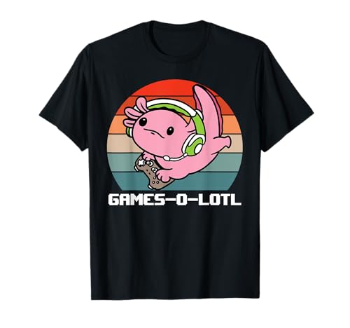 Gamesolotl Lustig Videospieler Gamer Axelotl Zocker Männer T-Shirt von BK Zocker Shirts Videospiel Zocken Gamer Geschenke