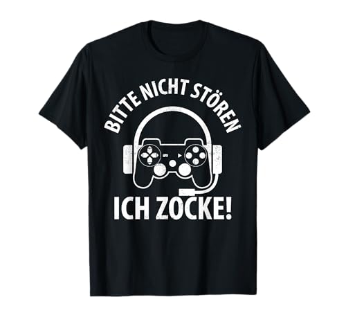 Nicht Stören Ich Zocke Videospieler Gamer Zocker Männer T-Shirt von BK Zocker Shirts Videospiel Zocken Gamer Geschenke