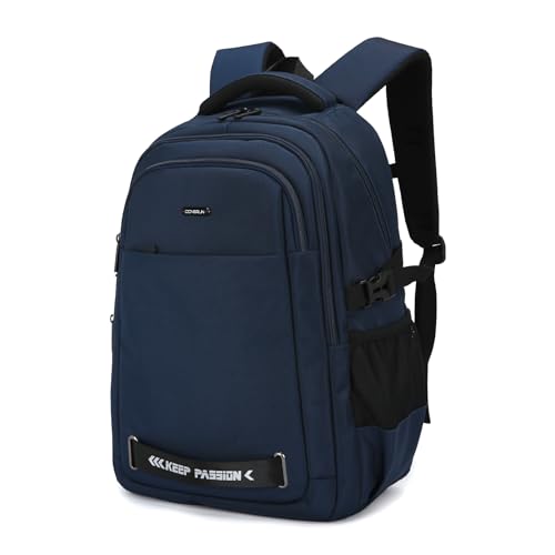 BKAZV Laptop Rucksack 17 Zoll Herren, Business Rucksack Herren Groß Rucksack Schule Teenager Wasserdicht Herren Handgepäck Reiserucksack für Freizeit, Schule, Business Herren, Blau von BKAZV