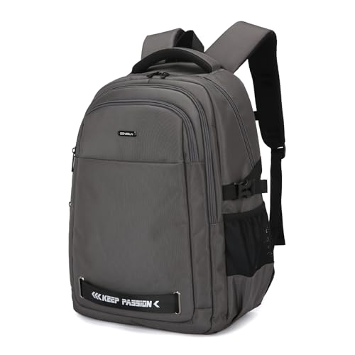 BKAZV Laptop Rucksack 17 Zoll Herren, Business Rucksack Herren Groß Rucksack Schule Teenager Wasserdicht Herren Handgepäck Reiserucksack für Freizeit, Schule, Business Herren, Grau von BKAZV