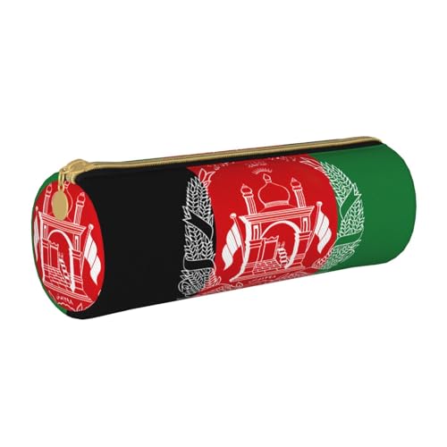BKDODKS Federmäppchen aus Leder, Motiv: Flagge von Afghanistan, für Erwachsene, für Herren und Damen, mit Reißverschluss, leicht von BKDODKS
