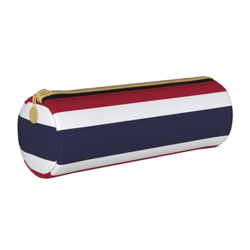 BKDODKS Federmäppchen aus Leder mit Thailand-Flagge, für Erwachsene, für Herren und Damen, mit Reißverschluss, leicht von BKDODKS