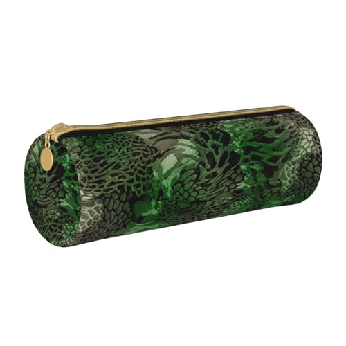 BKDODKS Federmäppchen für Erwachsene, Leder, mit Schlangenmuster, für Herren und Damen, mit Reißverschluss, leicht von BKDODKS