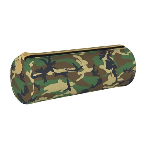 BKDODKS Federmäppchen für Erwachsene, Militär-Design, Leder, mit Reißverschluss, leicht, Grün von BKDODKS