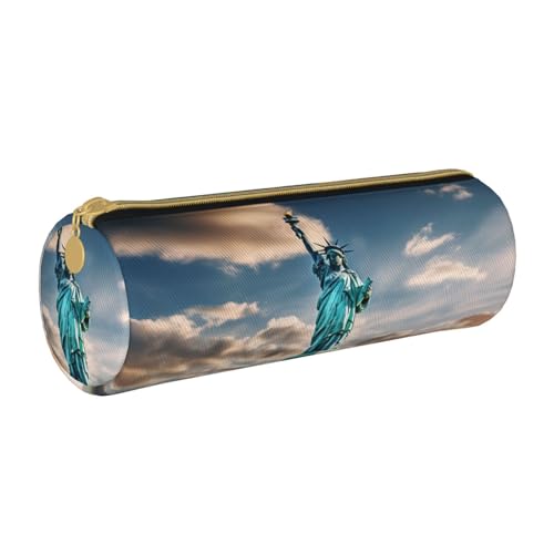 BKDODKS Federmäppchen für Erwachsene, Motiv: Freiheitsstatue in NYC, Leder, mit Reißverschluss, leicht von BKDODKS