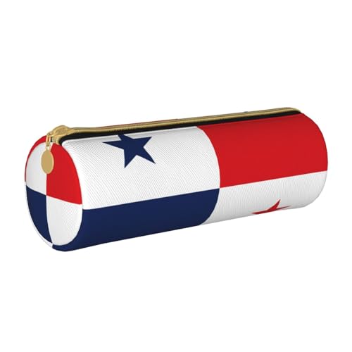 BKDODKS Federmäppchen mit Panama-Motiv, für Erwachsene, Leder, für Herren und Damen, mit Reißverschluss, leicht von BKDODKS