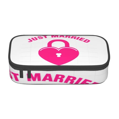 BKDODKS Just Married Multifunktionales Federmäppchen, Schreibwaren-Aufbewahrungstasche, Zubehör für Erwachsene von BKDODKS