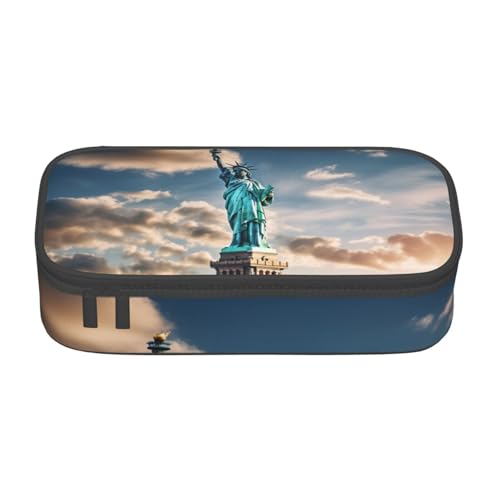 BKDODKS Multifunktionales Federmäppchen mit Freiheitsstatue in NYC, Schreibwaren, Aufbewahrungstasche, Zubehör für Erwachsene von BKDODKS