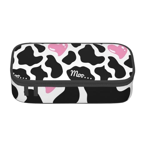 BKDODKS Multifunktionales Federmäppchen mit Milchkuh-Aufdruck, Schreibwaren, Aufbewahrungstasche, Zubehör für Erwachsene von BKDODKS