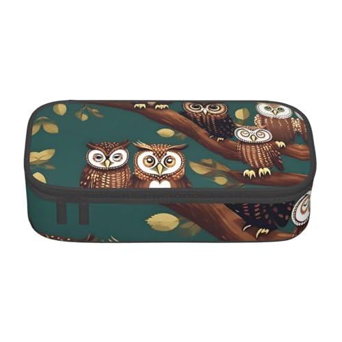 BKDODKS Multifunktionales Federmäppchen mit magischem Eulen-Aufdruck, Schreibwaren-Aufbewahrungstasche, Zubehör für Erwachsene von BKDODKS