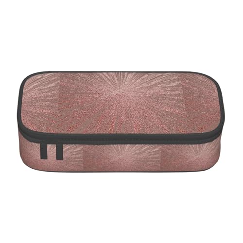 BKDODKS Multifunktionales Federmäppchen mit rotgoldenem und rotem Aufdruck, Schreibwaren-Aufbewahrungstasche, Zubehör für Erwachsene von BKDODKS