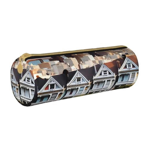 BKDODKS San Francisco Federmäppchen für Erwachsene, Leder, mit Reißverschluss, leicht von BKDODKS