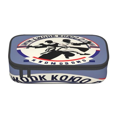 BKDODKS Taekwondo-Design, multifunktionales Federmäppchen, Schreibwaren, Aufbewahrungstasche, Zubehör für Erwachsene von BKDODKS