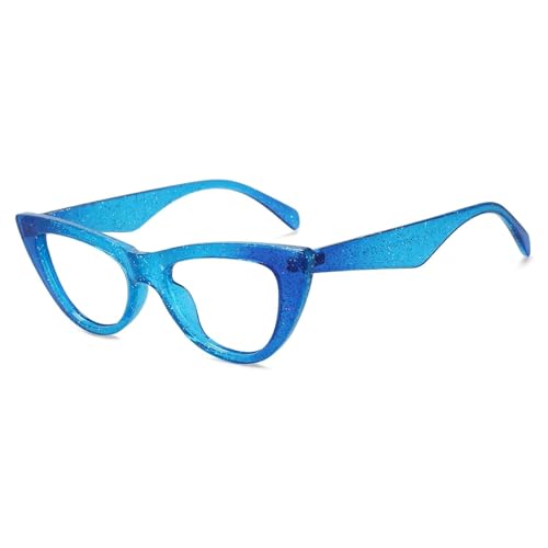 BKEKM Brillenfassungen Anti-Blaulicht-Brillenfassungen, Acetat-Brillenfassungen, bunte Nähte, modische Brillenfassungen, Katzenaugen-Brillen Leichtes von BKEKM