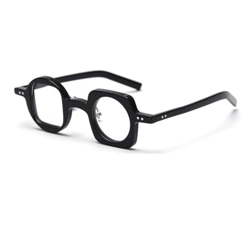BKEKM Brillenfassungen Brillengestelle, Acetat-Brillengestelle, kreative asymmetrische Brillengestelle, Unisex, mit Linsen, Brillen, perfekte Dekoration Leichtes von BKEKM