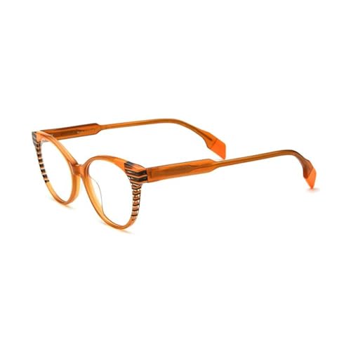 BKEKM Brillenfassungen Brillengestelle aus Acetat, kreative Streifen, Brillengestelle, leichte und tragbare Brillengestelle, 4 Farboptionen Leichtes von BKEKM
