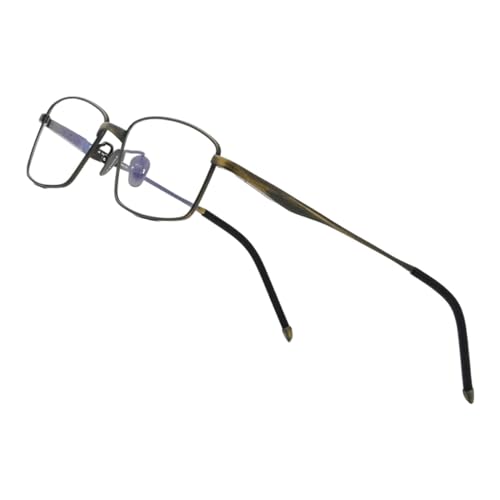 BKEKM Brillenfassungen Retro-Brillenfassungen, Brillenfassungen aus reinem Titan, kreative quadratische Brillenfassungen, reduzieren Ermüdung der Augen, Brillen, perfektes Geschenk Leichtes von BKEKM