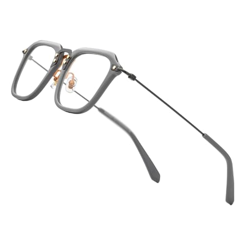 BKEKM Brillenfassungen Titan-Brillengestelle, verstellbare Nasenpads, Brillengestelle, Acetat-Bügel, Brillengestelle, Federscharniere, Brillen Leichtes von BKEKM