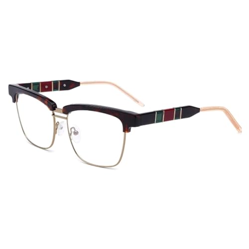 Brillenfassungen Cat Eye Brillengestelle, tragbare Acetat-Brillengestelle, kreative gestreifte Beine, Brillengestelle, Acryllinsen, Brillen Leichtes von BKEKM