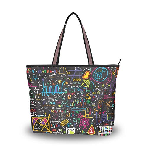BKEOY große Damen-Handtasche, Schultertasche, Laptop-Tasche mit Reißverschluss, bunt, Mehrfarbig - multi - Größe: Medium von BKEOY