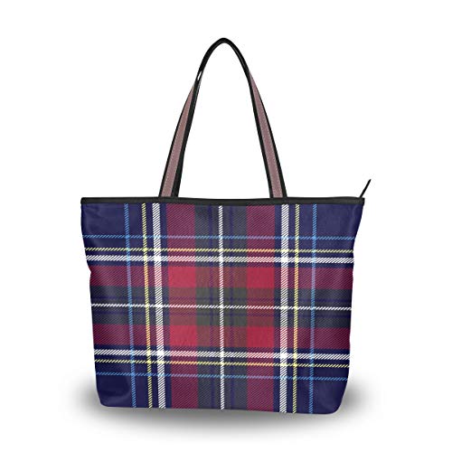 BKEOY große Damen-Handtasche, Schultertasche, farbig, ethnisches geometrisches Muster, Einkaufstasche, Organizer, Gepäck, Mehrfarbig - multi - Größe: Large von BKEOY