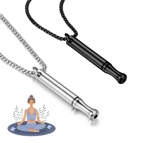 BKEPDY 2 PCS V2 Halskette Rauchfrei Atemhalsketten Meditation Stressreduzierung Rauchentwöhnung Achtsame Atemübungen Spiritueller Schmuck Herren Damen Geschenke von BKEPDY
