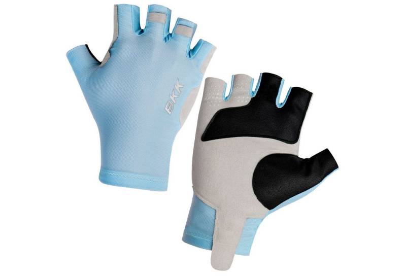 BKK Angelhandschuhe BKK Flamingo Half Finger Gloves 1 Light Blue - Angelhandschuhe von BKK