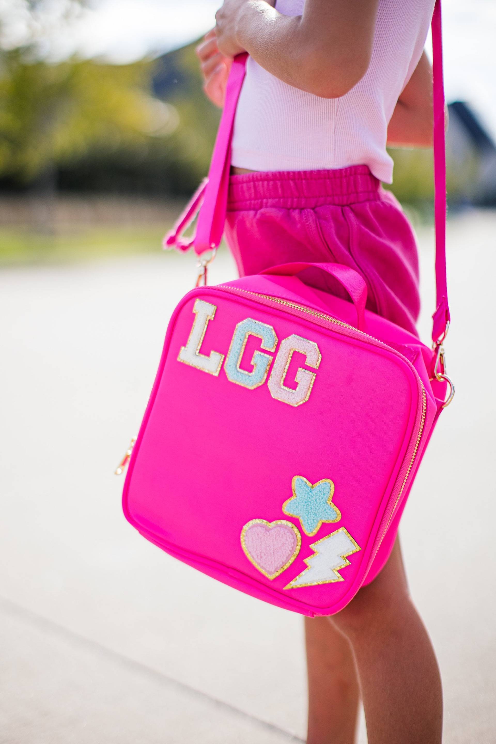 Blank Nylon Lunchbox Personalisierbar Patch Design, Verstellbarer Riemen von BKLYNLNDN