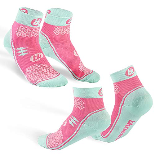 BKNEES [2er Set] Kompressionssocken in 9 Farben + S, M, L - Damen & Herren – Sportsocken/Sportstrümpfe für verbesserte Leistung, Erholung & Blutkreislauf beim Sport, Reisen & Flug - Kurz von BKNEES