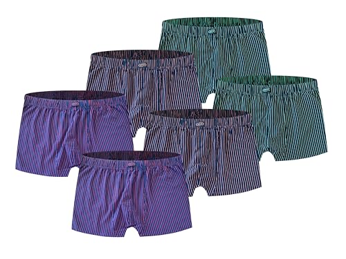 Männer Boxershort Gestreift in den Größen M Bis XXXL + Übergrößen Von 3XL Bis 4XL (Kombi 21, 6XL - Größe 12) von BKP