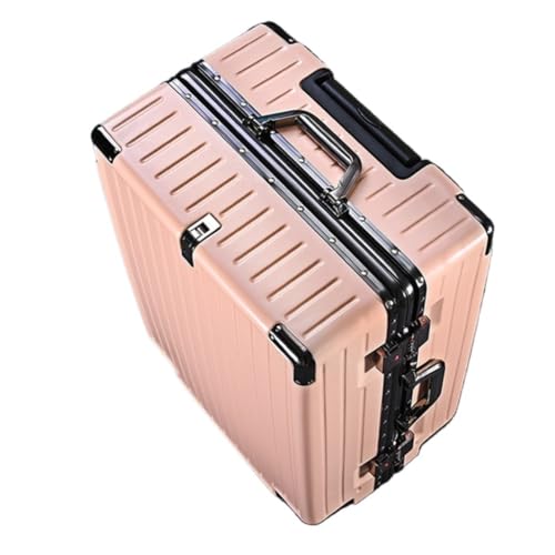 BKRJBDRS Koffer Aluminiumrahmen-Koffer für Männer und Frauen, geräuschloser Universal-Rollen-Trolley, Studenten-Reisecode-Box-Koffer von BKRJBDRS