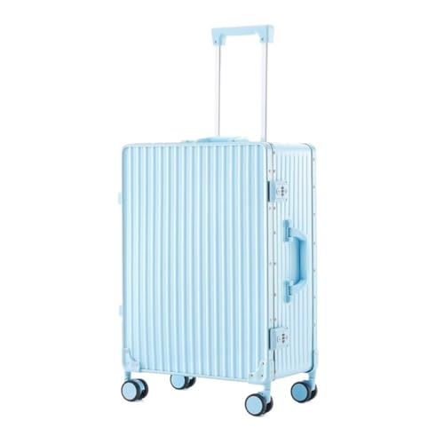 BKRJBDRS Koffer Modischer Aluminiumrahmen-Koffer für Herren, geräuschloser Universal-Rollen-Trolley, Boarding-Koffer für Damen-Koffer von BKRJBDRS