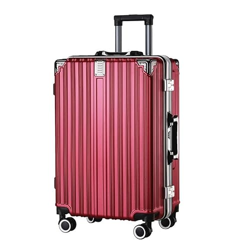 BKRJBDRS Koffer Modischer Trolley-Gepäckkoffer mit Aluminiumrahmen für Damen, Kratzfest, wiederaufladbar, Handgepäck für Herren von BKRJBDRS