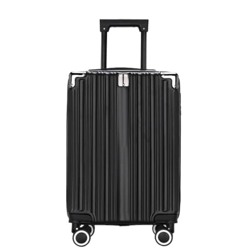 BKRJBDRS Koffer mit Aluminiumrahmen, Damen-Trolley, Boarding-Koffer, Licht, Ton, Lenkrolle, Passwort, Zollschloss, Koffer von BKRJBDRS