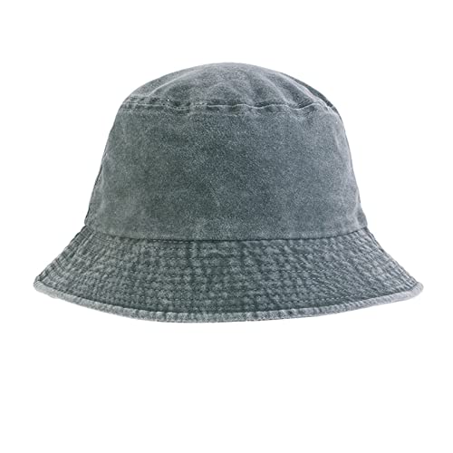 Unisex Double Side Wear Reversible Bucket Hat Trendy Cotton Twill Canvas Sun Fishing Hat Fashion Cap Herren Sonnenhut Fischerhut von BKSCAYXS