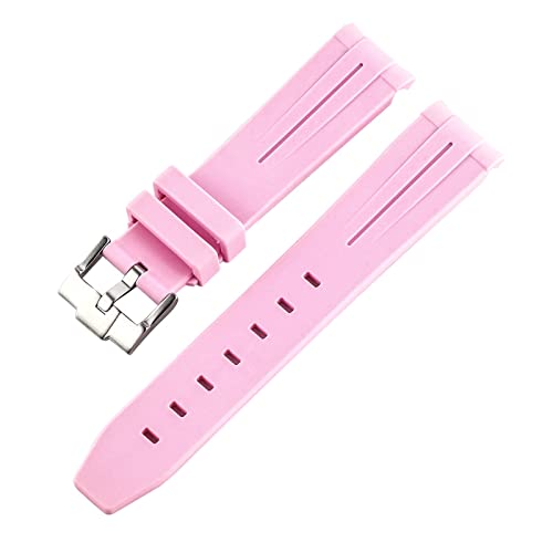 BKUANE 20 mm Gummi-Uhrenarmbänder mit Dornschließe für 20 mm Uhrenarmband, wasserdichtes Silikon-Armband, Uhrenzubehör, Teile mit Werkzeugen, 20 mm von BKUANE