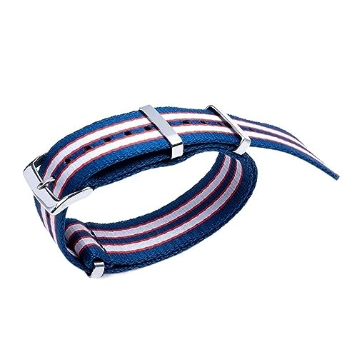 BKUANE 20 mm schweißfestes, weiches Uhrenarmband aus Segeltuch 007, Nylon, Uhrenzubehör, passend für Omega-Armband für Speedmaster 300 AT150 Aqua Terra Gürtel, 21 mm, Achat von BKUANE